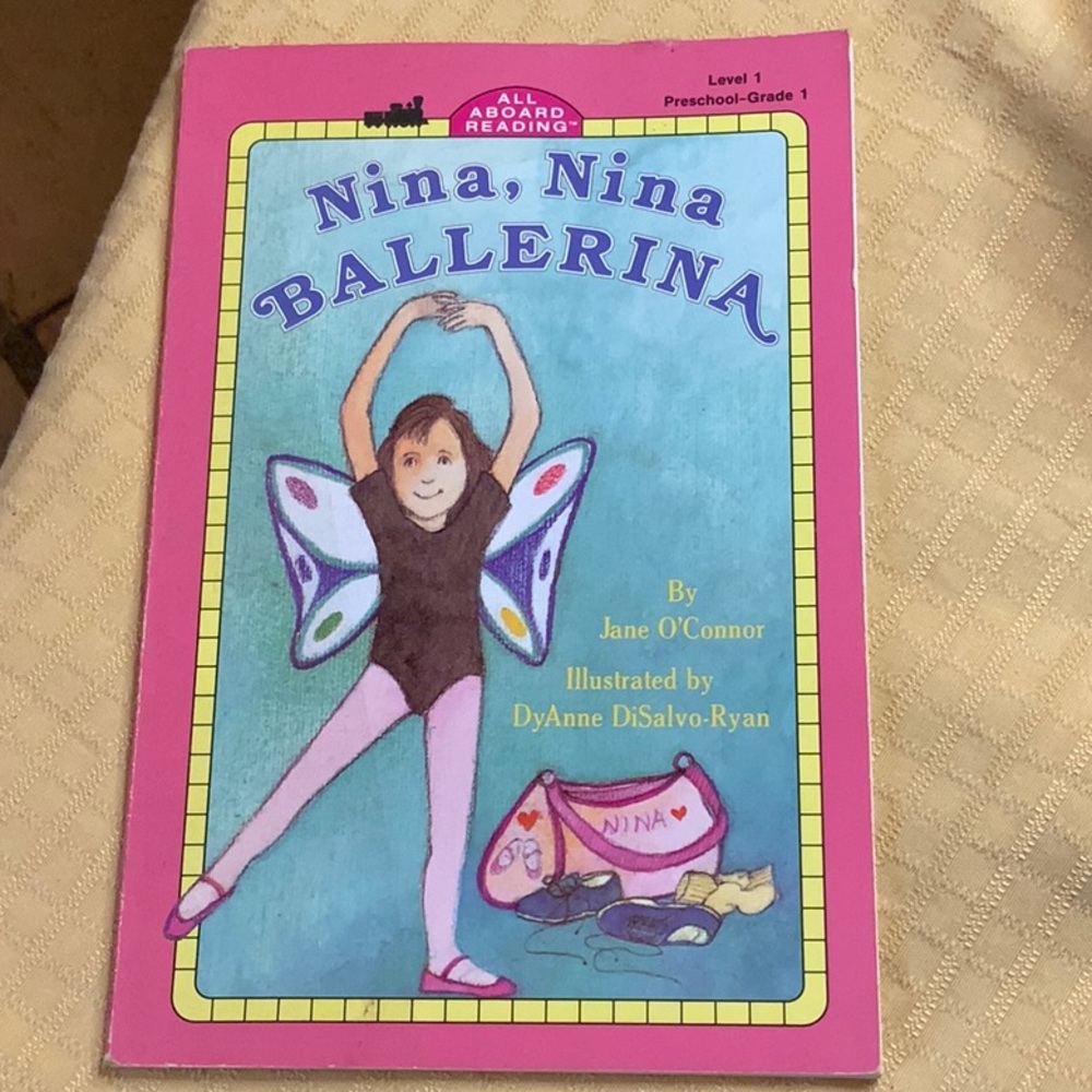 Dance shoes, books, tights, leotards